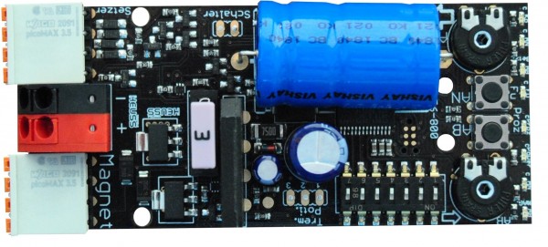 Universal stop magnet control card RM2, for mounting on motors